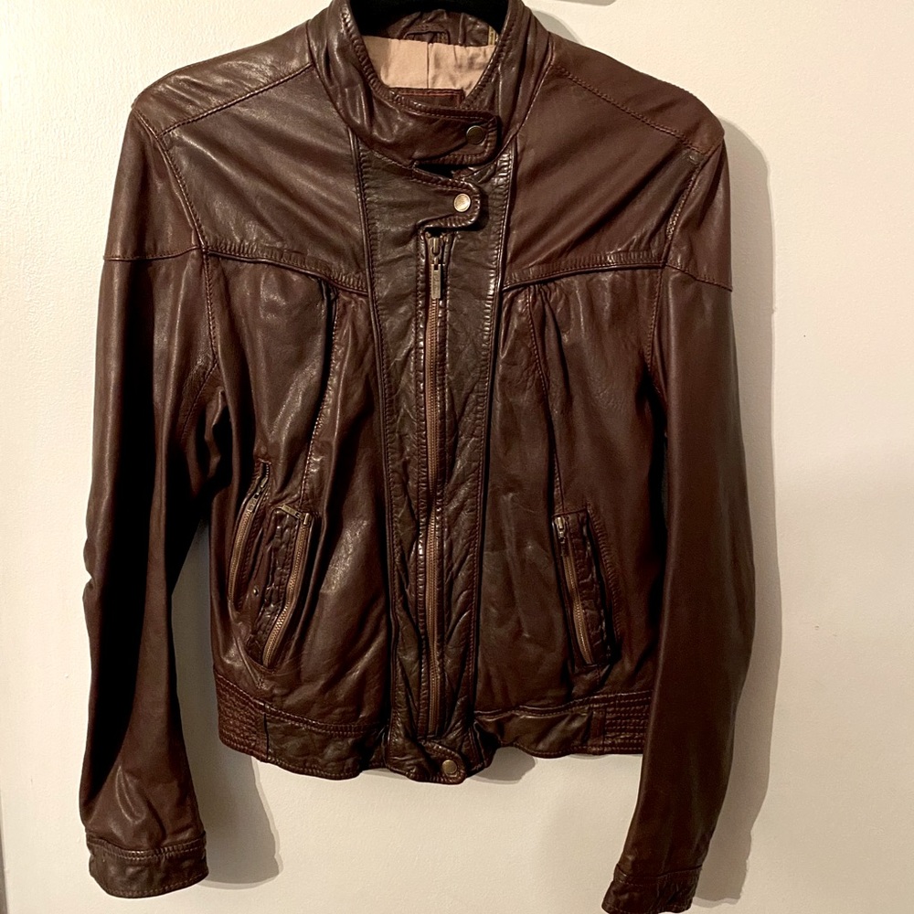 Cole Haan Leather Jacket Size M